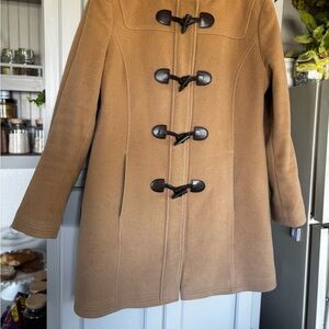 L.L. Bean Tan Pea Coat Classic Design